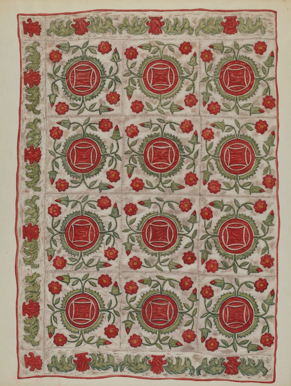 Quilt lampett av Mildred E. Bent