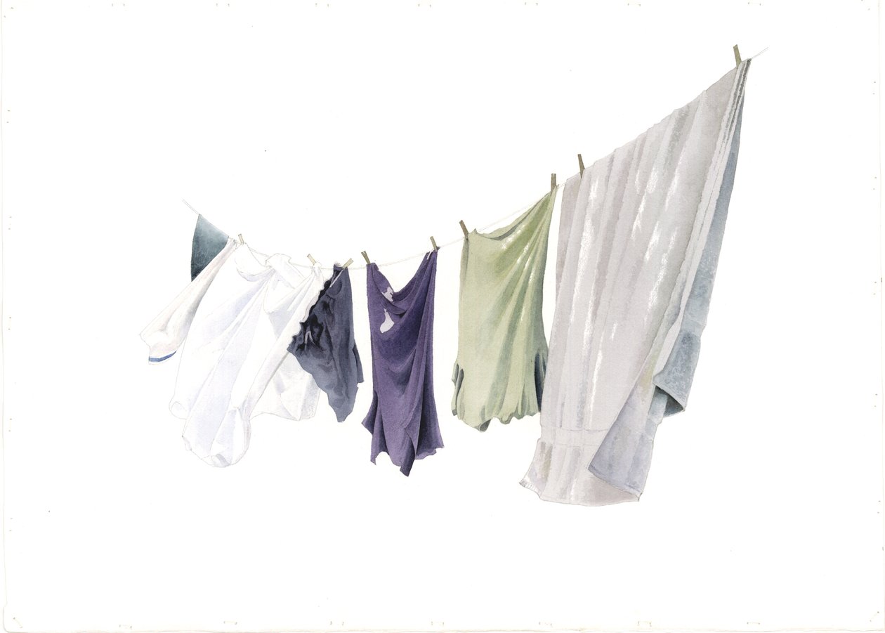 Vårtvättlina, 2003 (wc på papper) av Miles Contemporary Artist Thistlethwaite