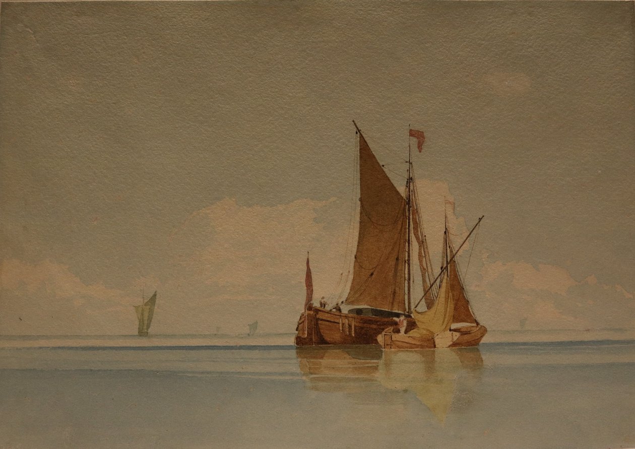 A Calm, okänt datum (akvarell och blyerts på papper) av Miles Edmund Cotman