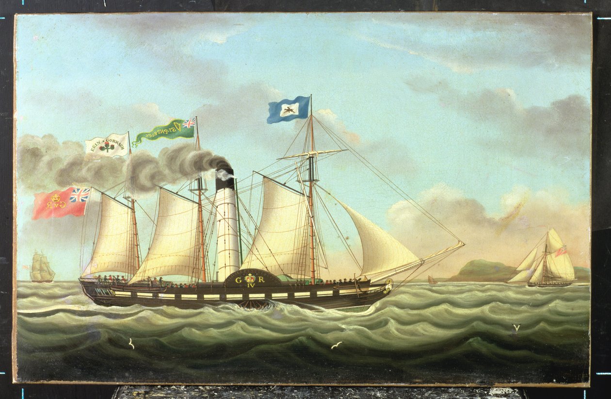 Steam-paketet "Saint Patrick" On The Liverpool To Dublin Run, 1827 av Miles Walters