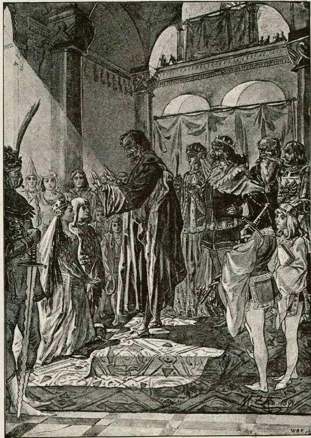  Ilustracija Janezicevega romana Gospa s pristaven av Miljutin Zarnik