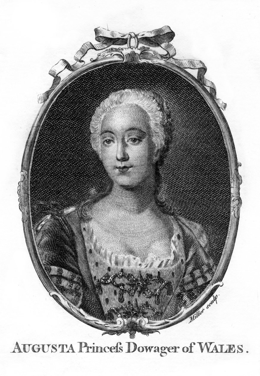 Augusta, prinsessa av Wales, 1719-1772. av Miller
