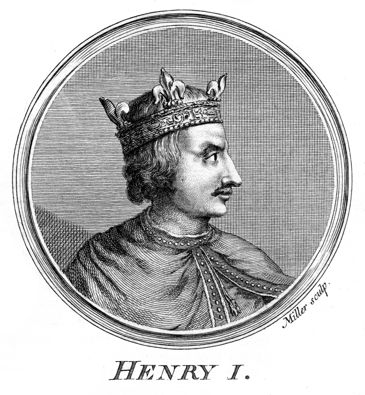 Henrik I, kung av England. av Miller