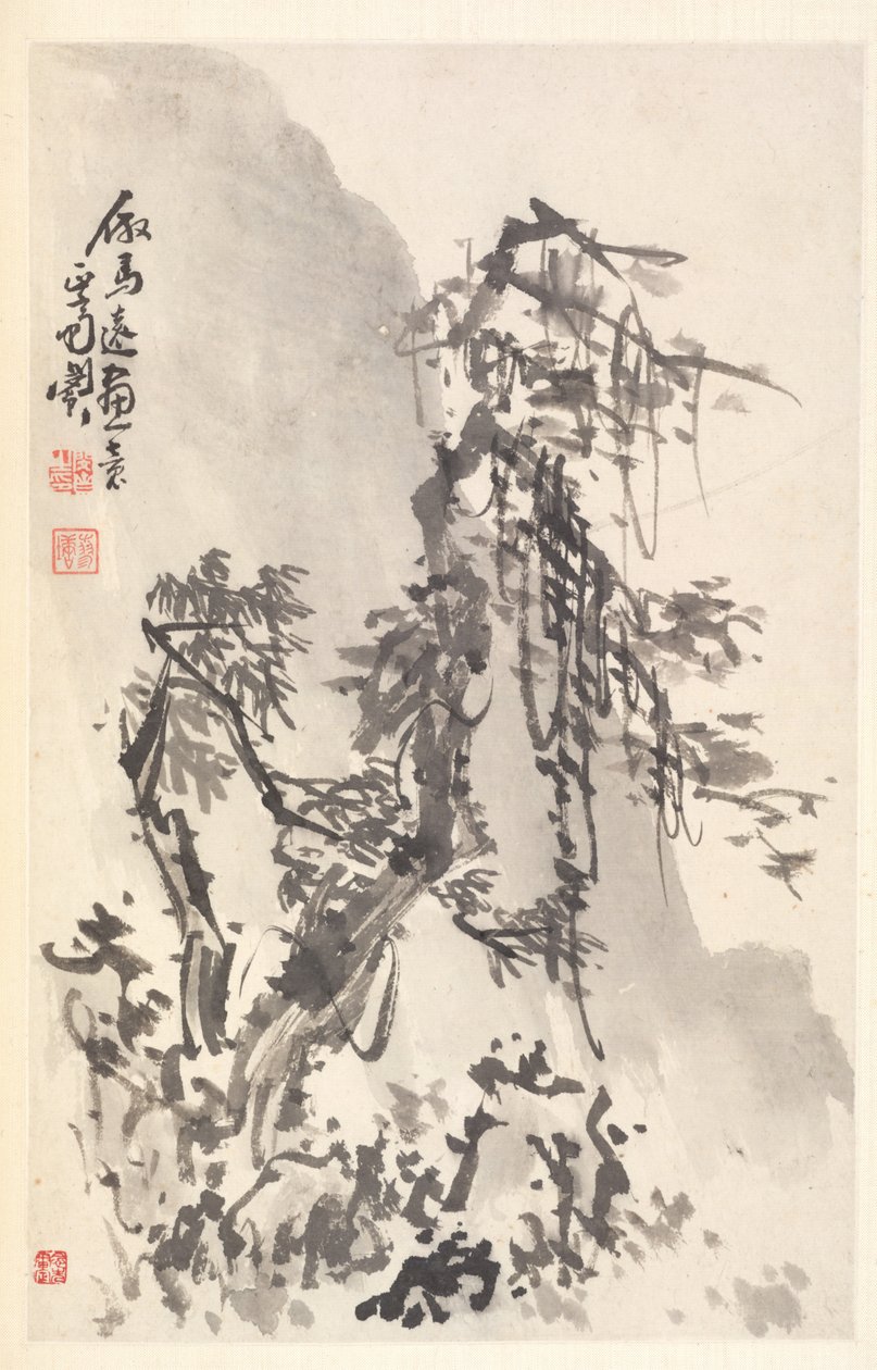Landskap på Ma Yuans sätt, 1788. av Min Zhen