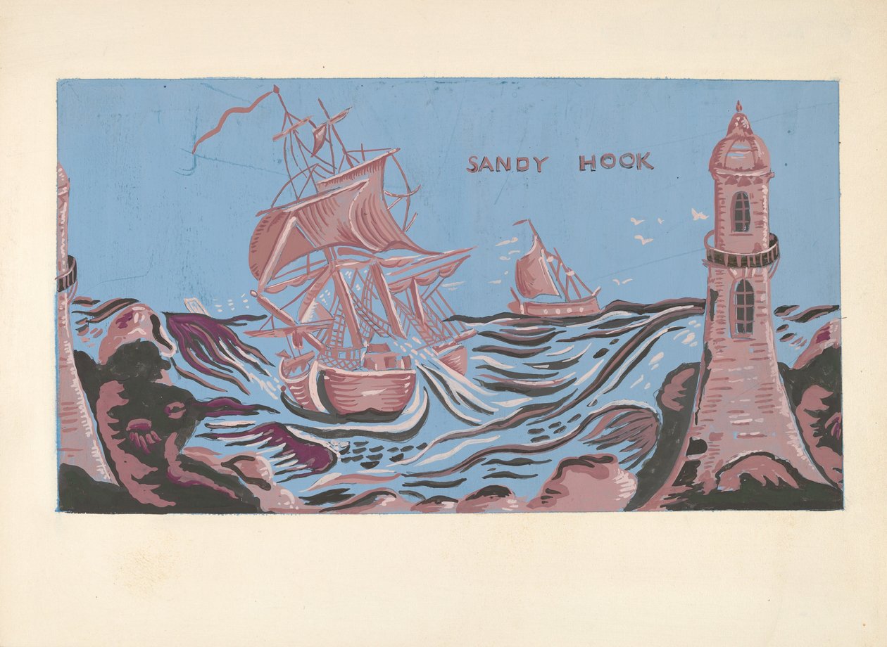 Bandbox, ca 1938 (akvarell) av Mina Lowry