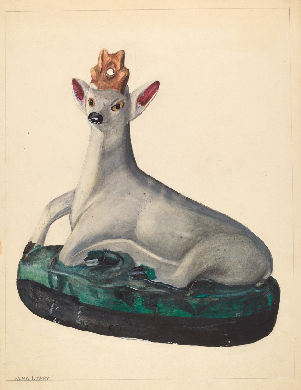 Rådjursfigur, ca. 1936. av Mina Lowry