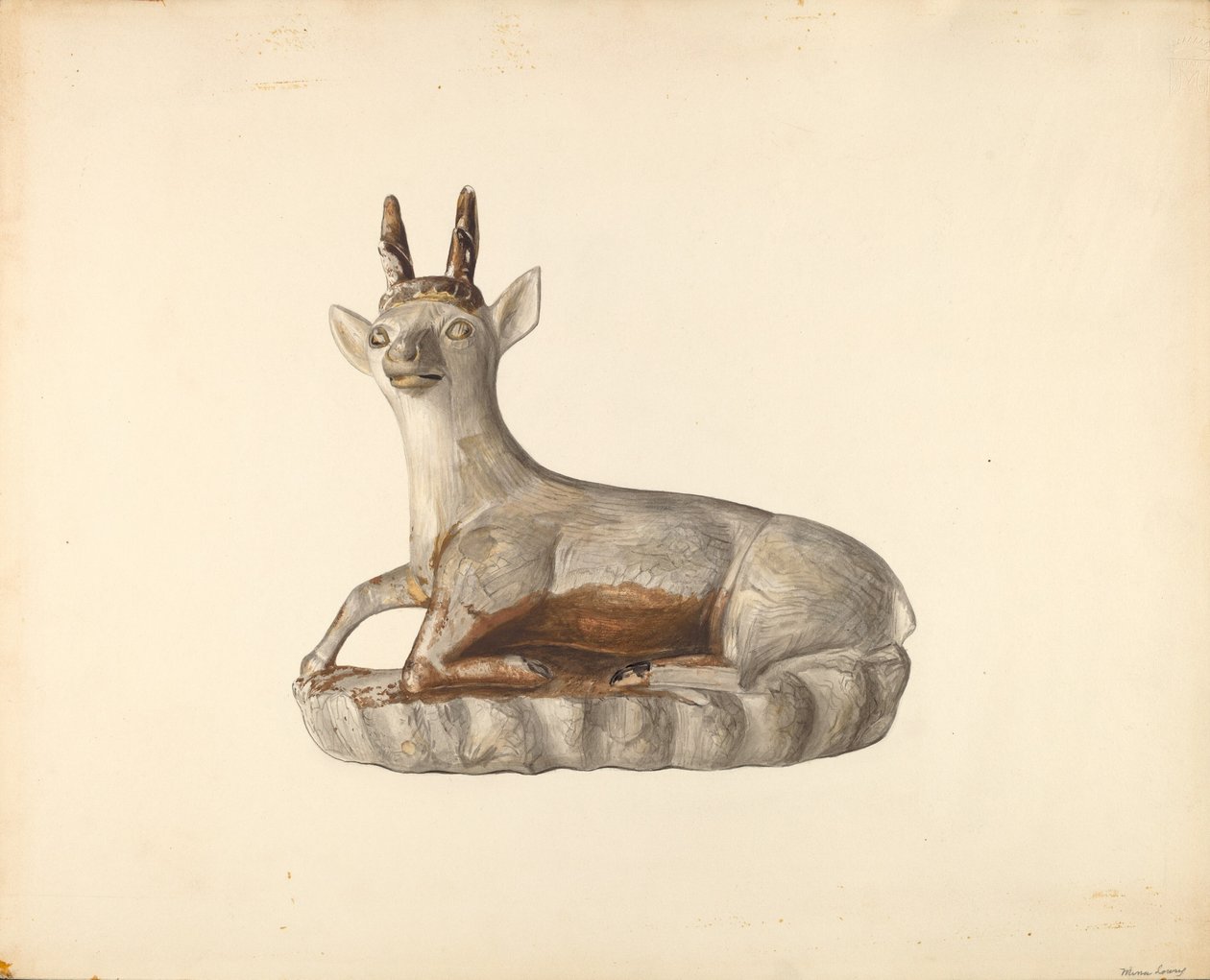 Rådjursfigur, ca. 1938. av Mina Lowry