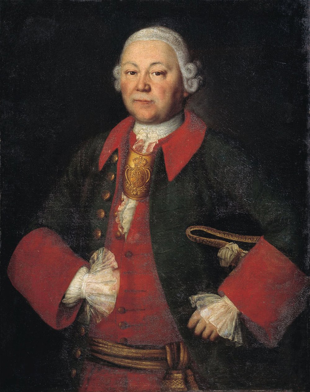 Porträtt av greve Ivan Terentievich Meshchersky, 1756 av Mina Lukich Kolokolnikov
