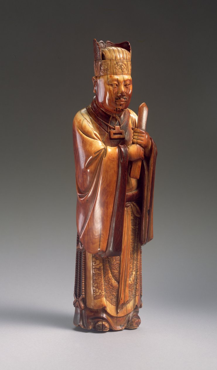 Figur av en tjänsteman (ristad elfenben) (se även 272119) av Ming Dynasty Chinese School