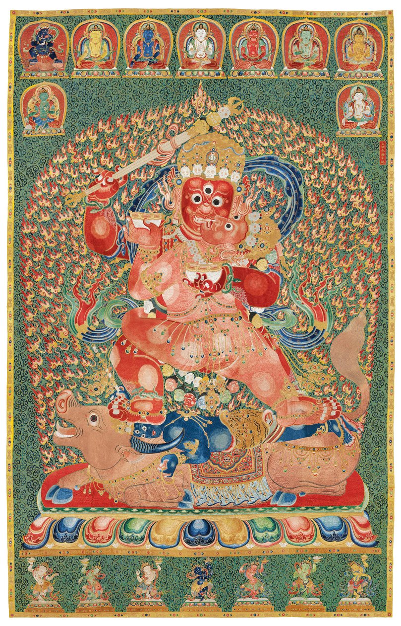 Imperial broderad siden Thangka av Ming Dynasty Chinese School