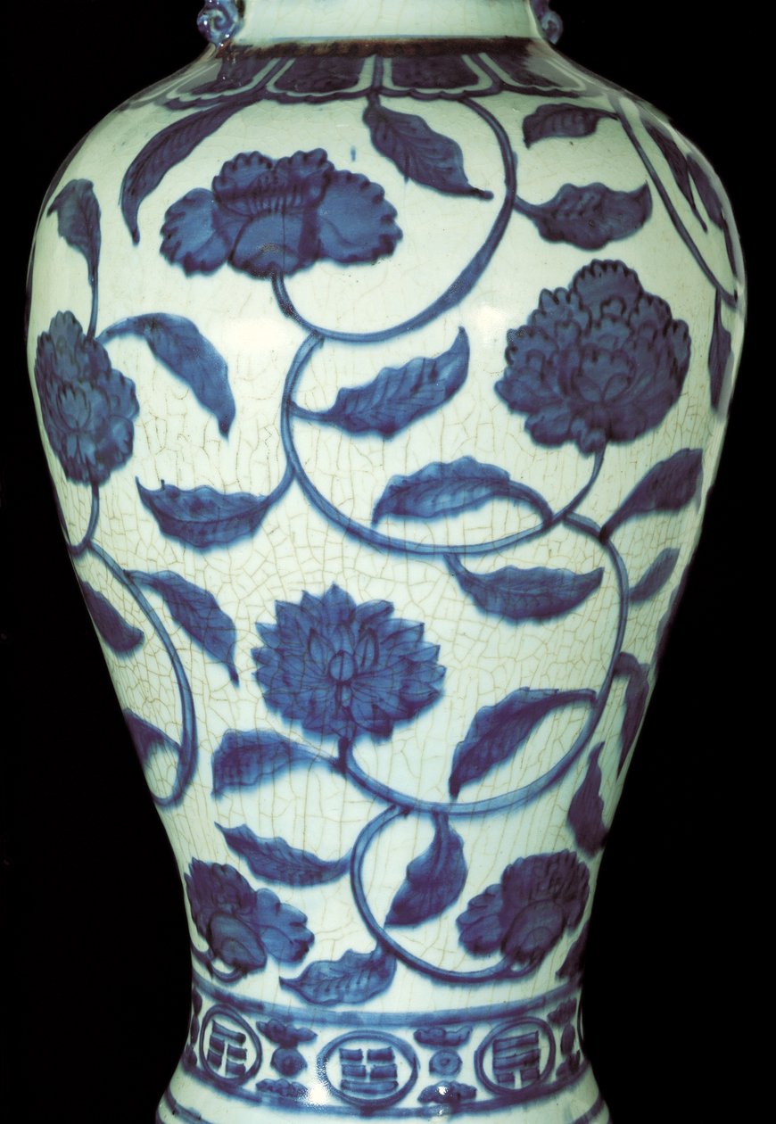 Stor blå och vit vas, Jaijing Period av Ming Dynasty Chinese School