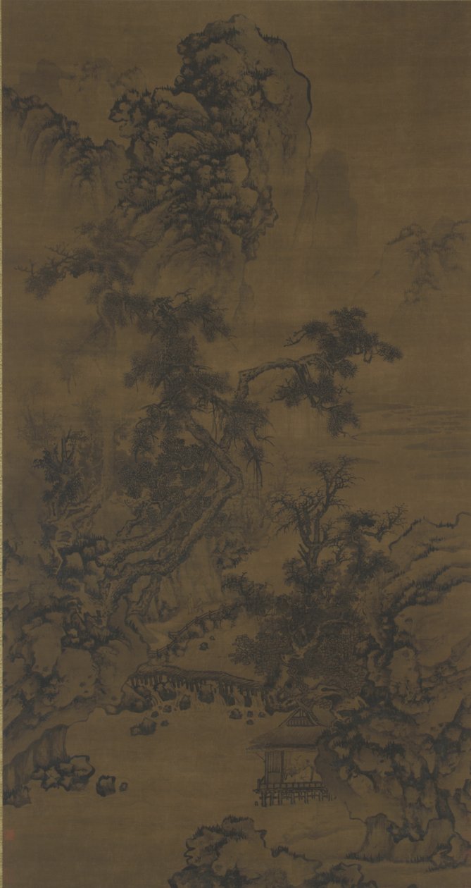 Lyssnar på Pines in a Riverside Pavilion av Ming Dynasty Chinese School