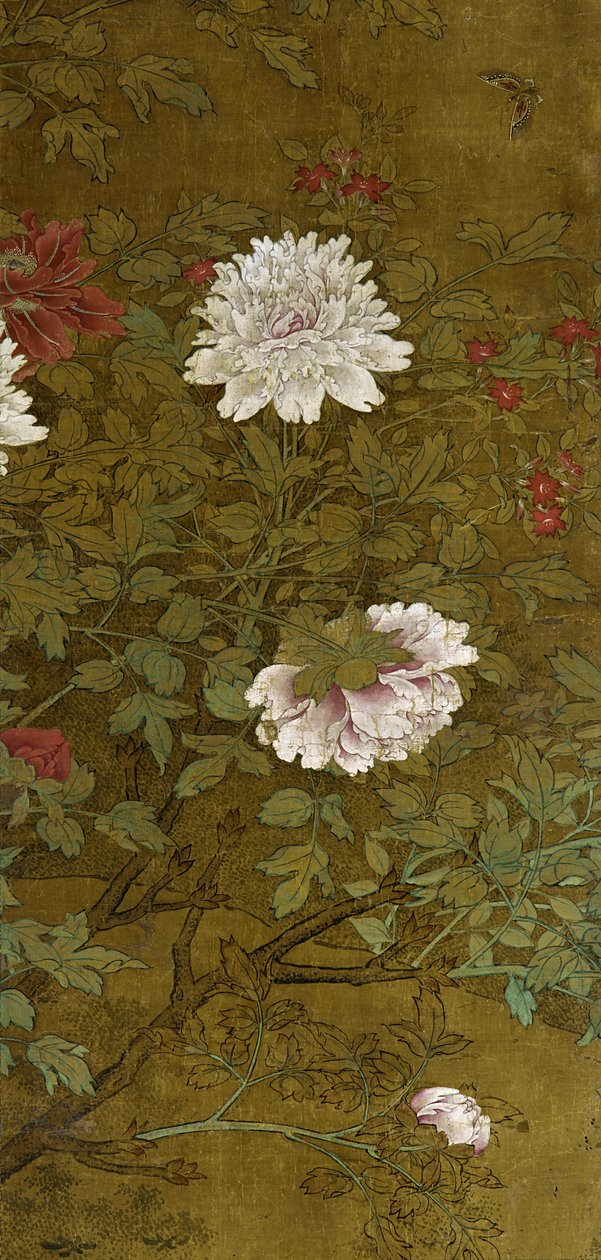 Pioner och fjäril av Ming Dynasty Chinese School