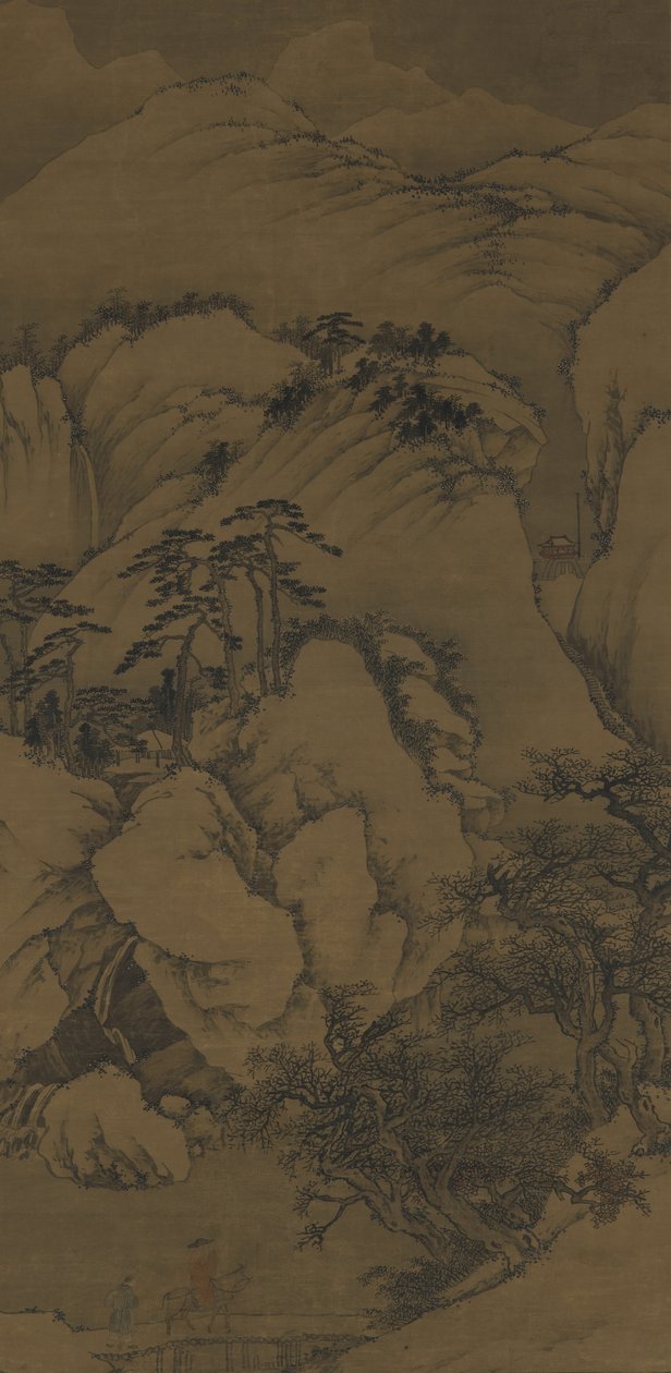 Vind och snö vid Ba-bron, 1400-1500-talet av Ming Dynasty Chinese School