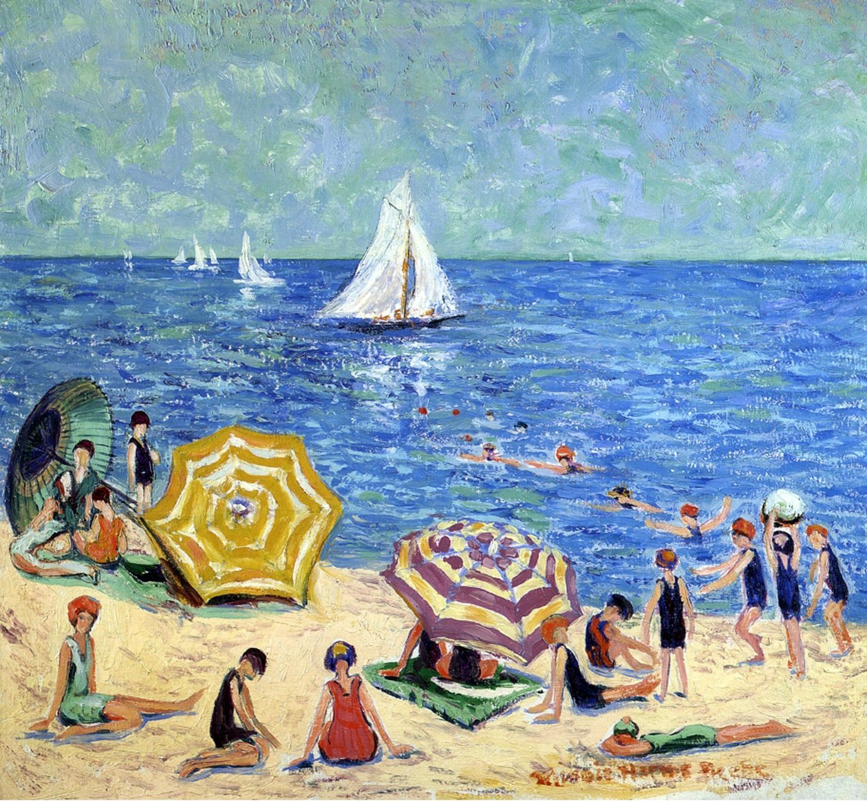 Oak Tree Beach, ca 1914 av Minnie Harms Neebe