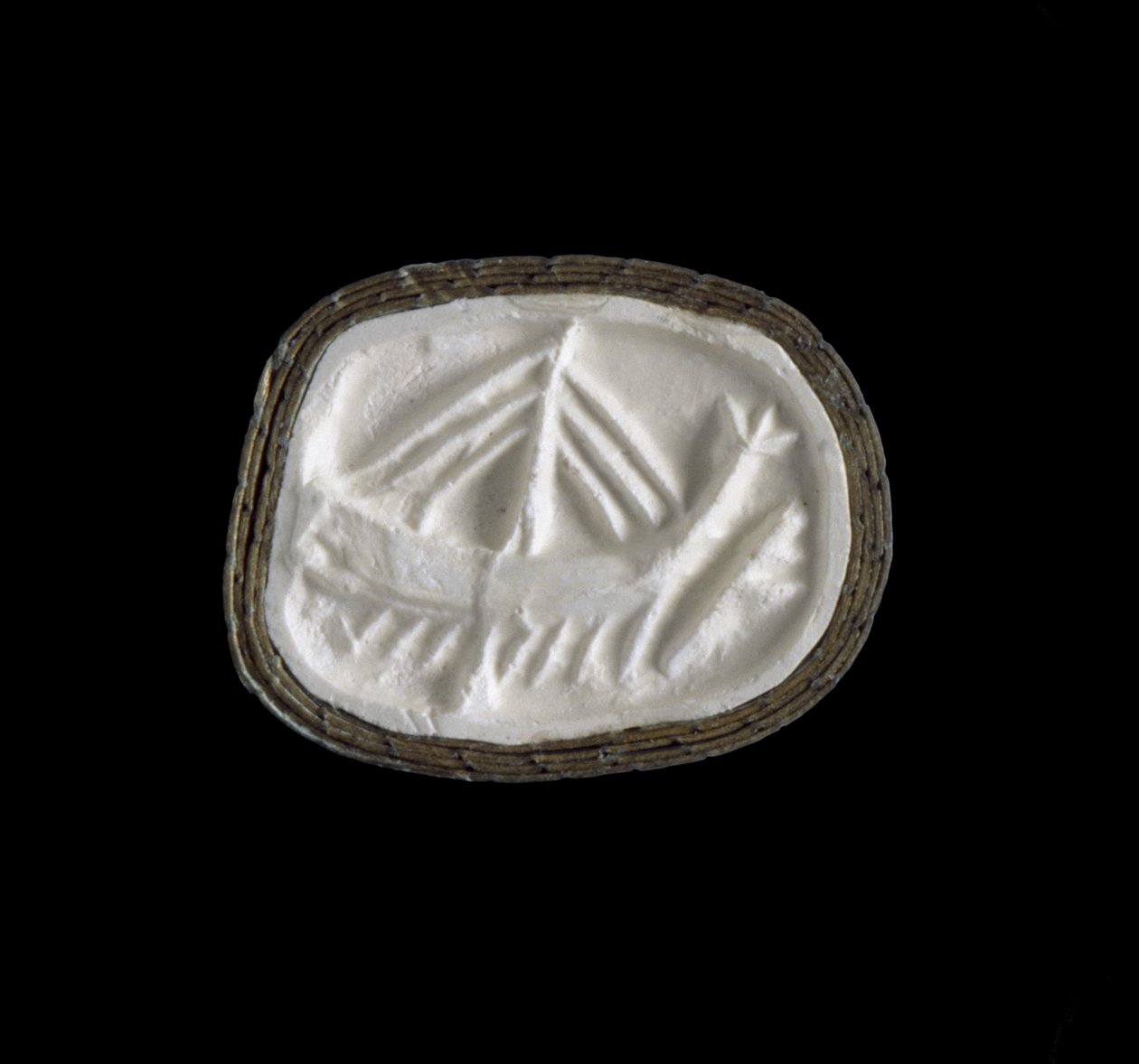 Sigill, Mellanminoisk I-period, c.2100-c.1900 f.Kr. (sten (steatit); gips) av Minoan