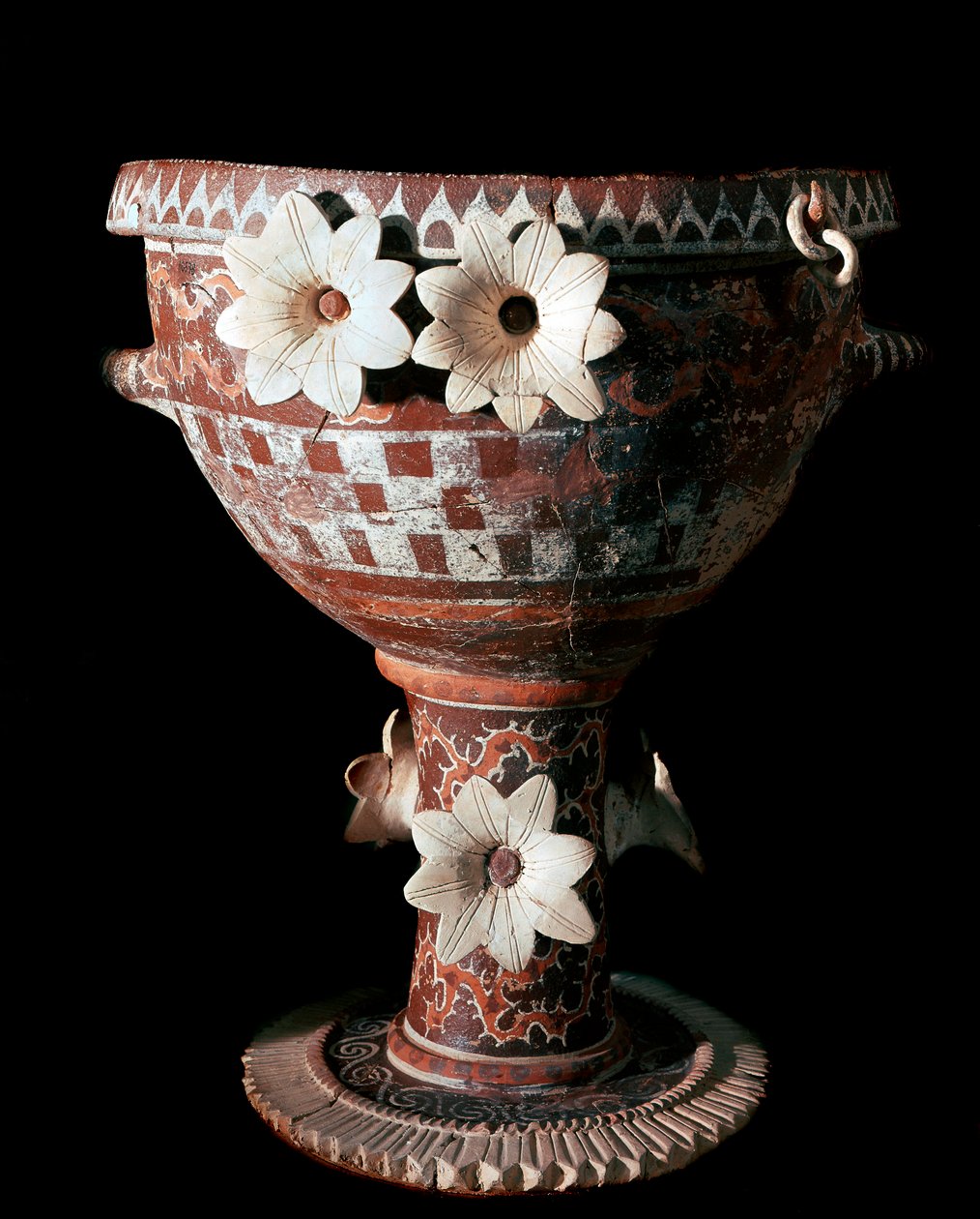Minoisk konst: terrakottakrater med dekorationer från perioden protopalatiale (2100 till 1650 f.Kr.) av Minoan