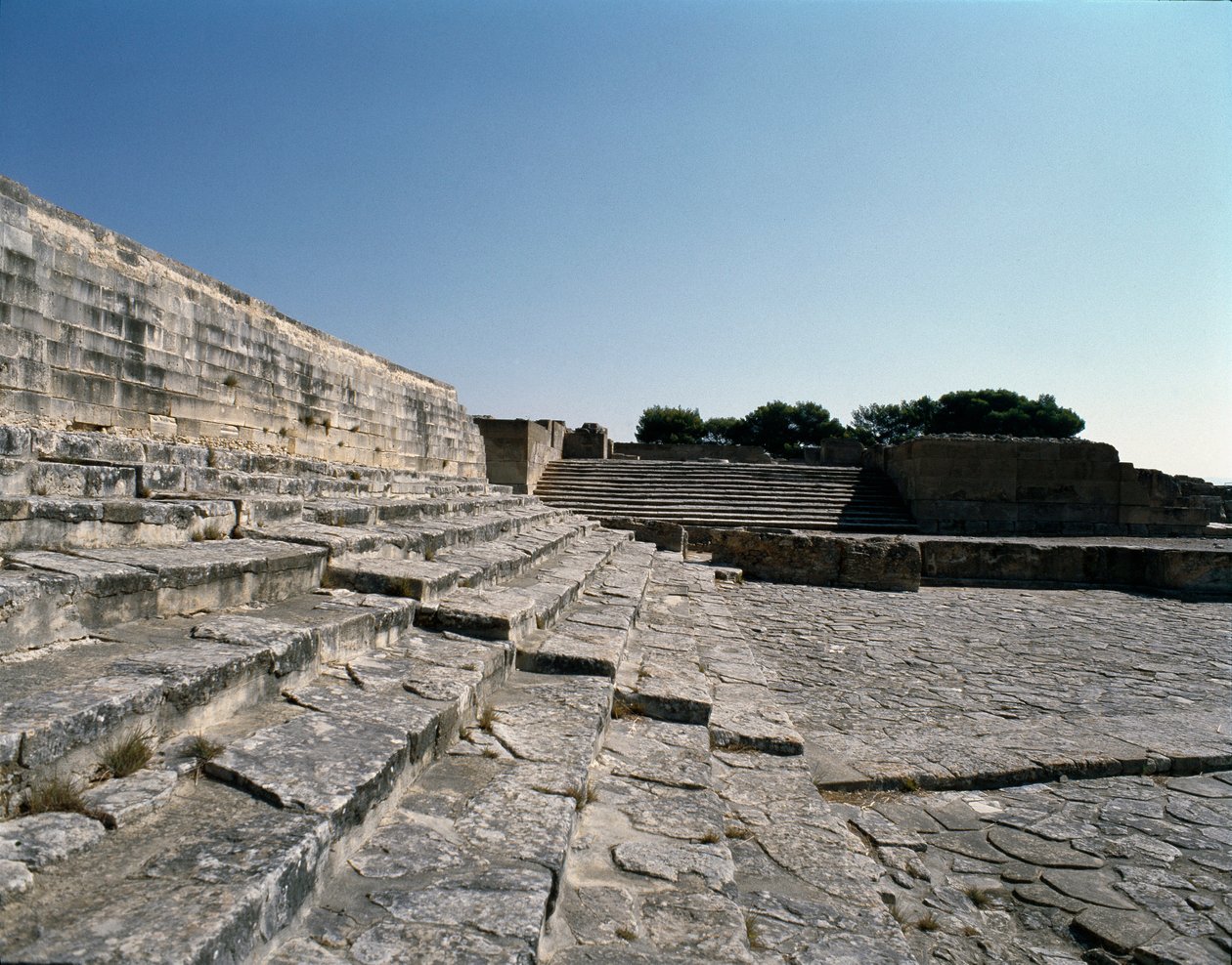 Utsikt över ruinerna av Phaistos, 2700-1200 f.Kr av Minoan