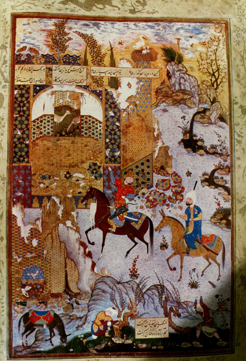 Mir Musavvir - Fair Nushiravan och vizier av Mir Musavvir