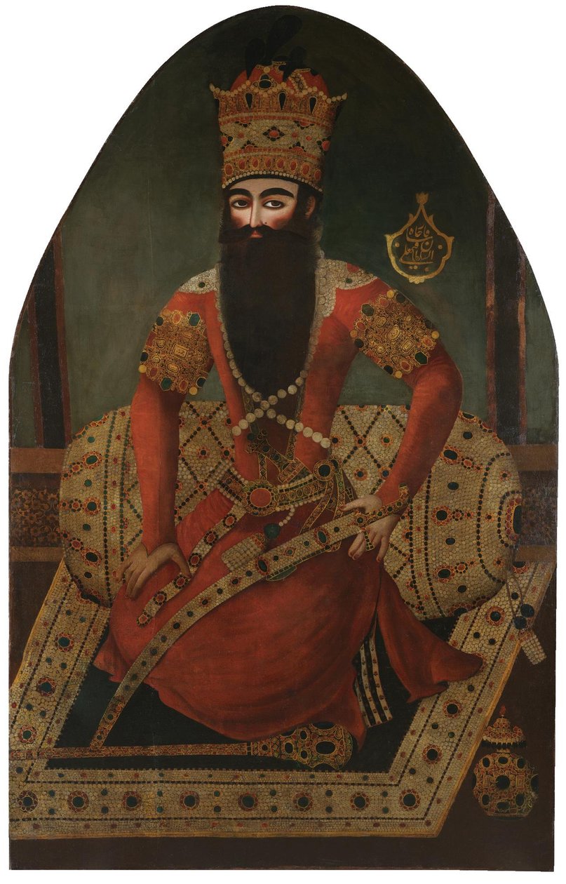 Porträtt av Fath Ali Shah 1797-1834 av Mirza Baba