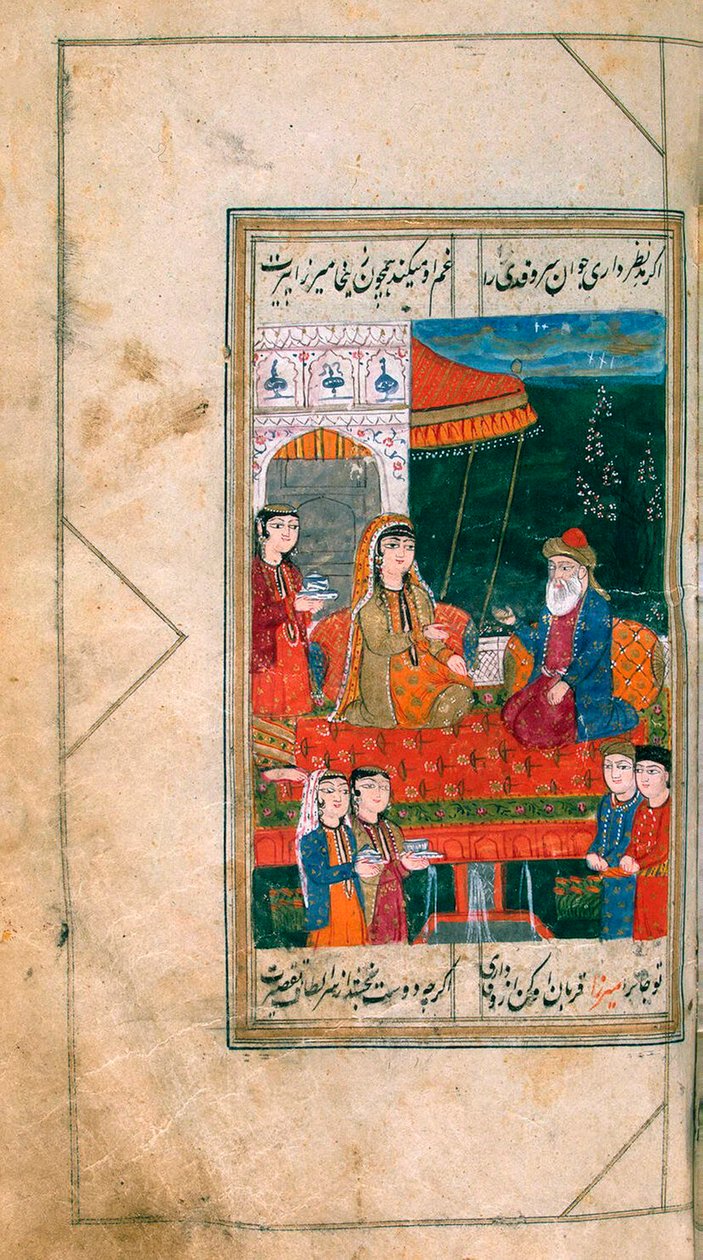 Miniatyr från manuskriptet Divan, 1813. av Mirza Khan Kabuli.