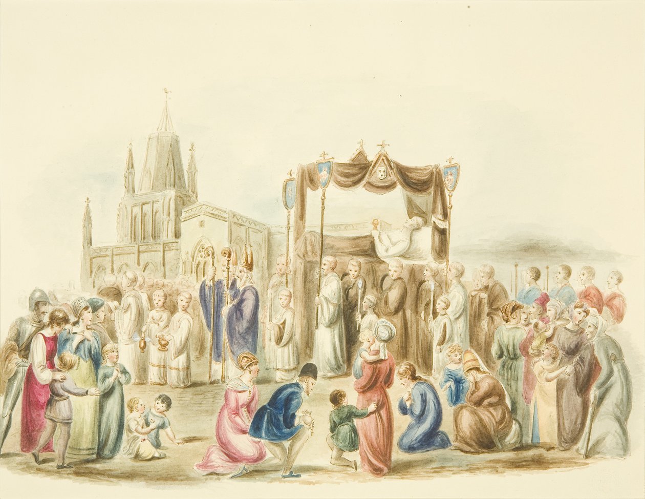 William Canynges begravning utanför St Mary Redcliffe av Miss Martha Bird