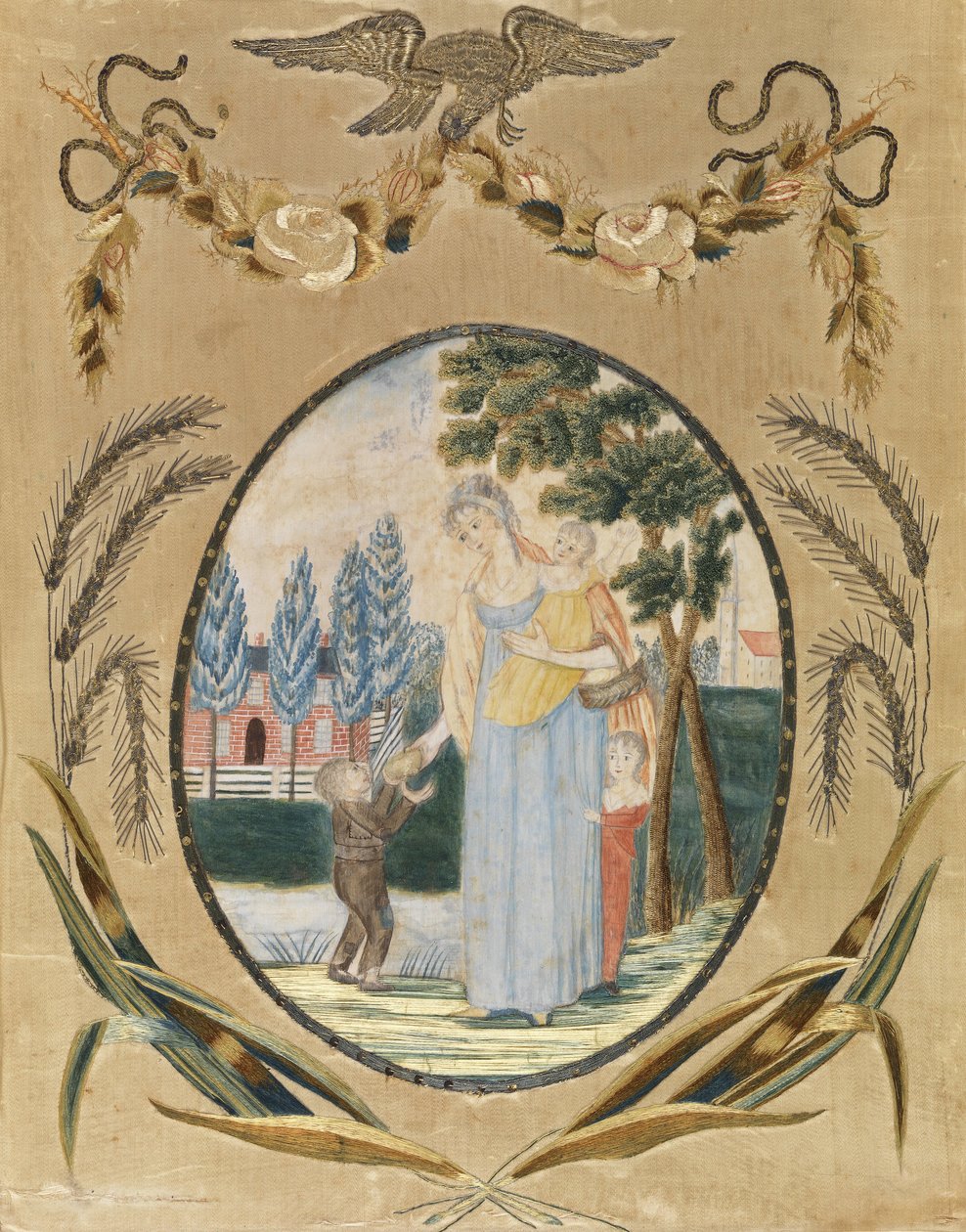 Embroidered picture av Misses Patten