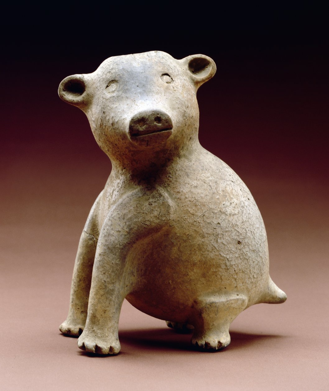 Flaska med björnfigur, sen Mississippian period, 1200-1500 (keramik) av Mississippian culture