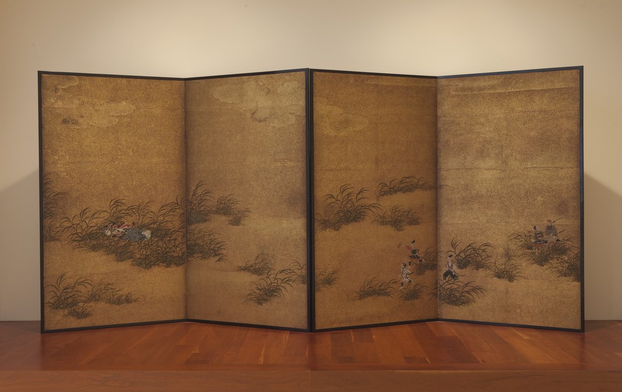 Scen från The Tales of Ise av Mitsuyoshi (Kyuyoku) (1539 1613) Tosa
