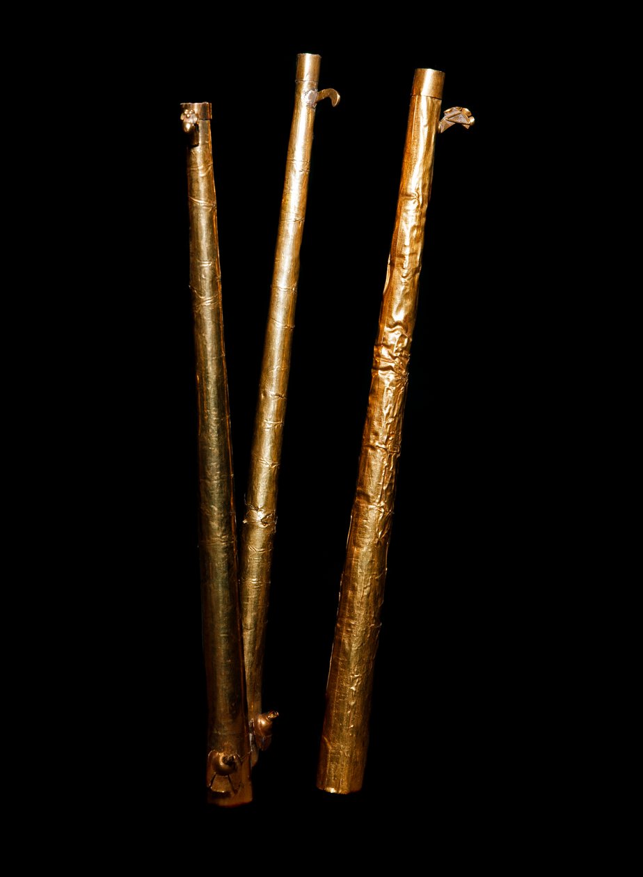 Pre-colombiansk konst, Mochica-kultur (Ugly, monchique): golfsarbacane. 200-500 aJC Privat samling av Moche Moche