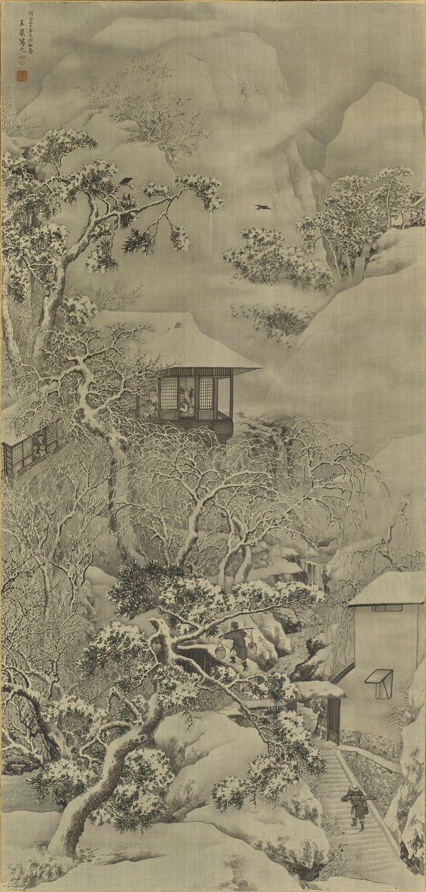 Snölandskap av Mochizuki Gyokusen