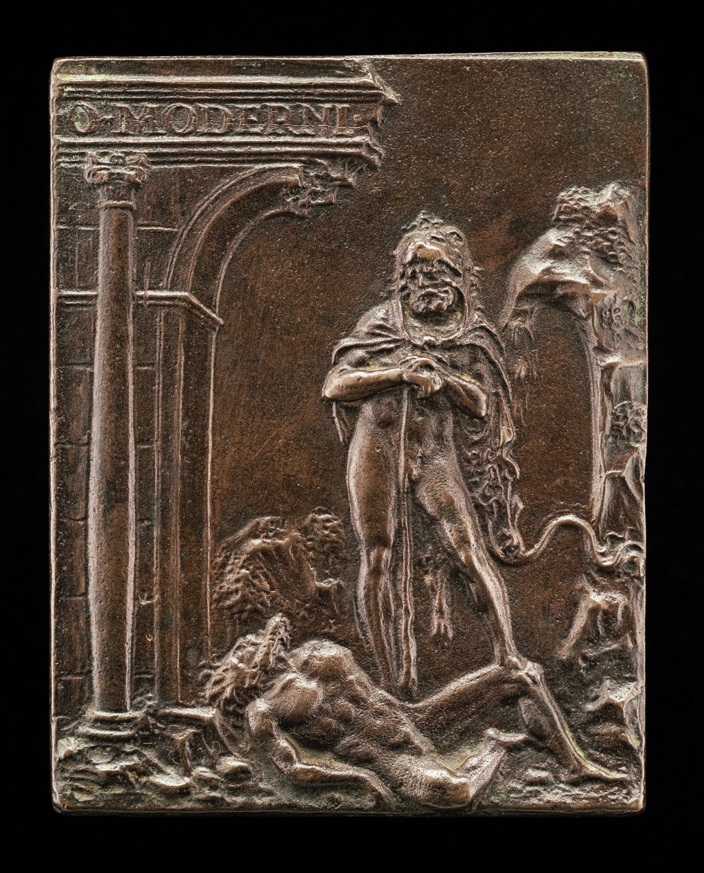 Hercules triumferande över Antaeus, sent 1400-tal - tidigt 1500-tal. av Moderno