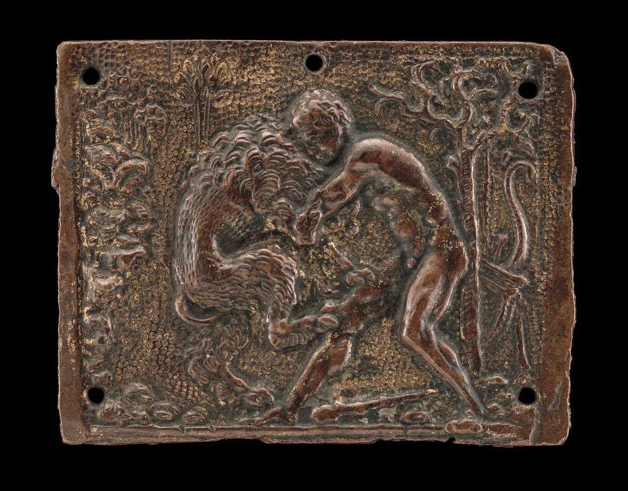Hercules and the Nemean Lion, sent 1400-tal - tidigt 1500-tal. av Moderno