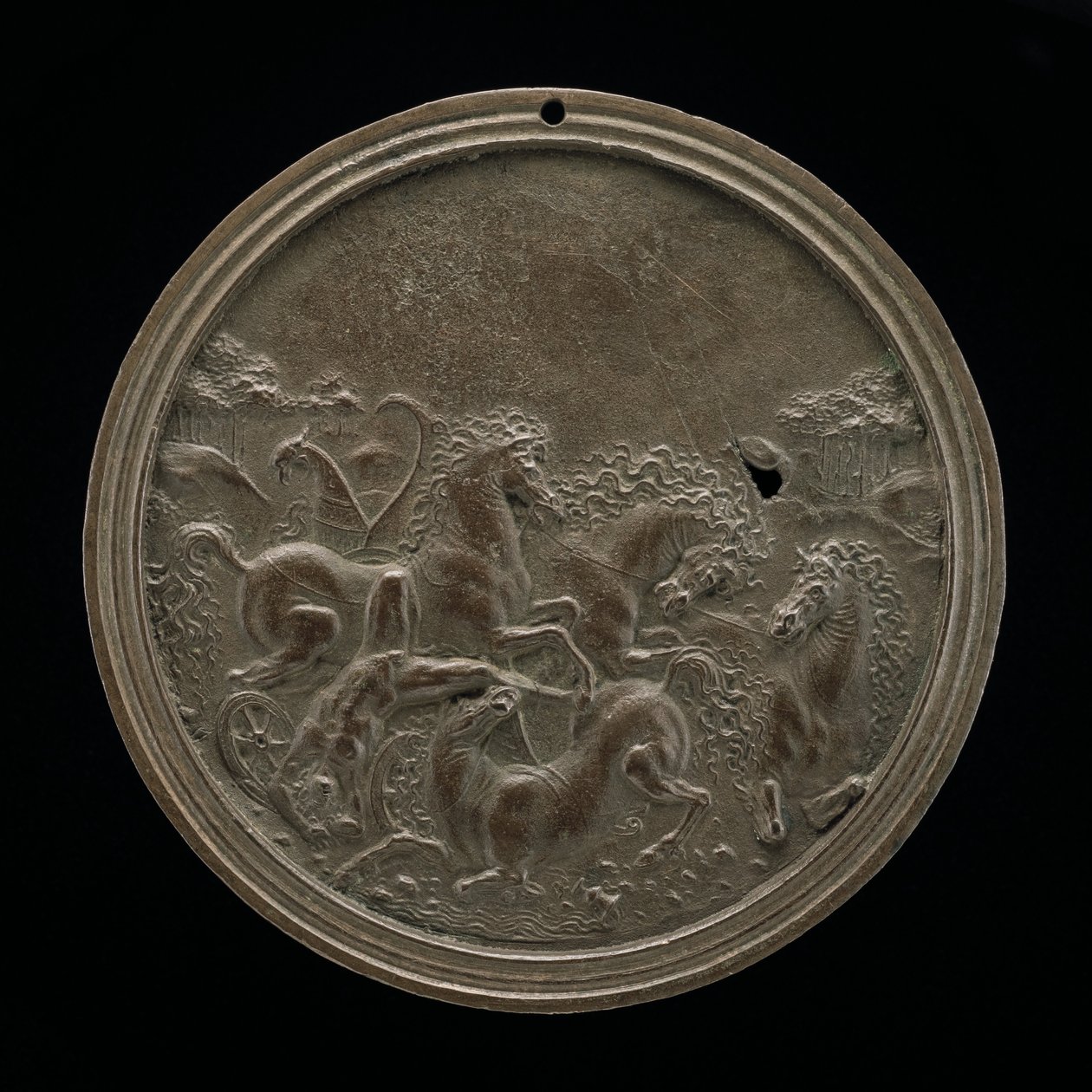Hippolytus död, eller Phaetons fall, sent 1400-tal - tidigt 1500-tal. av Moderno