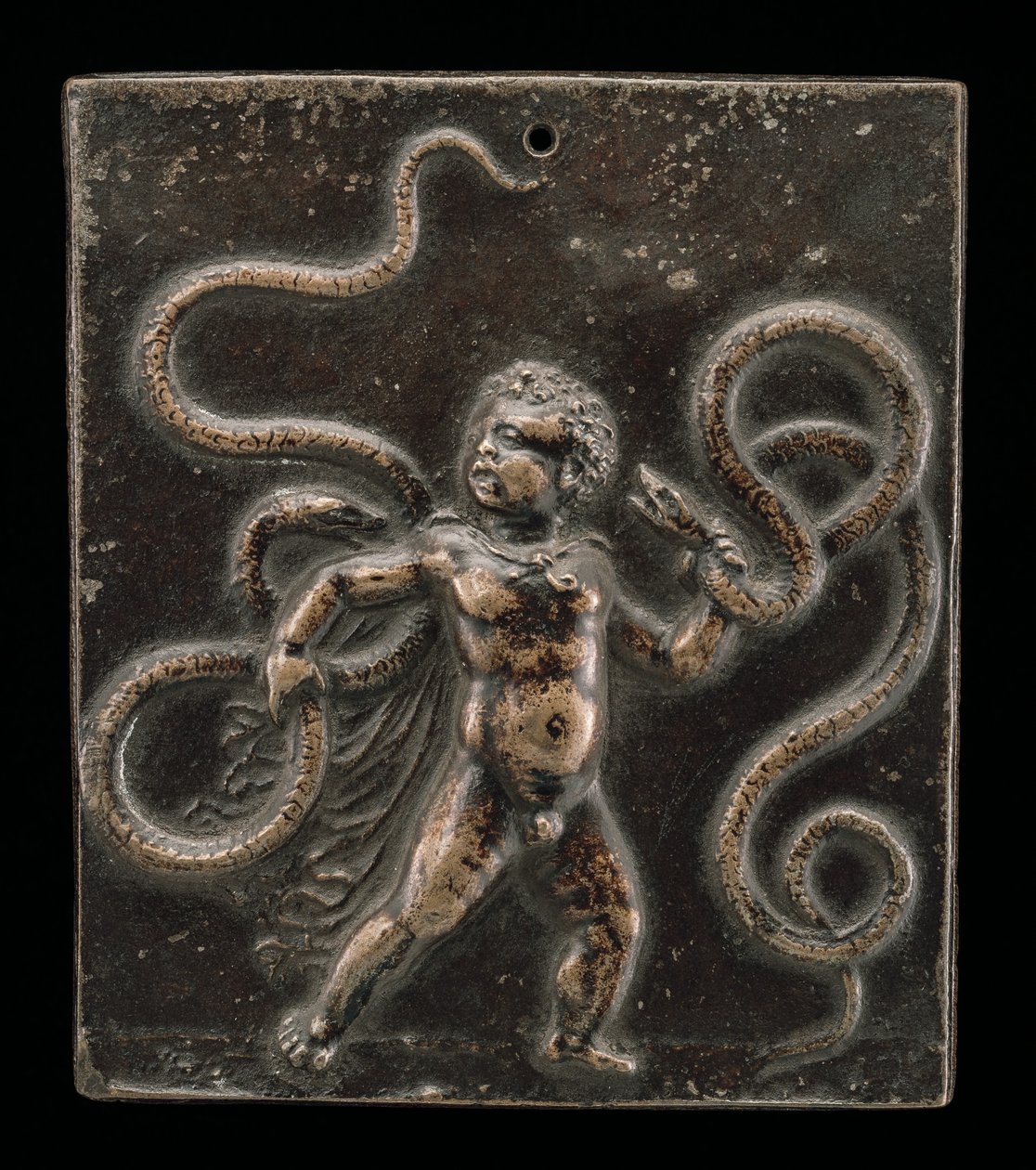 Spädbarnet Hercules ströp ormarna, sent 1400-tal - tidigt 1500-tal. av Moderno