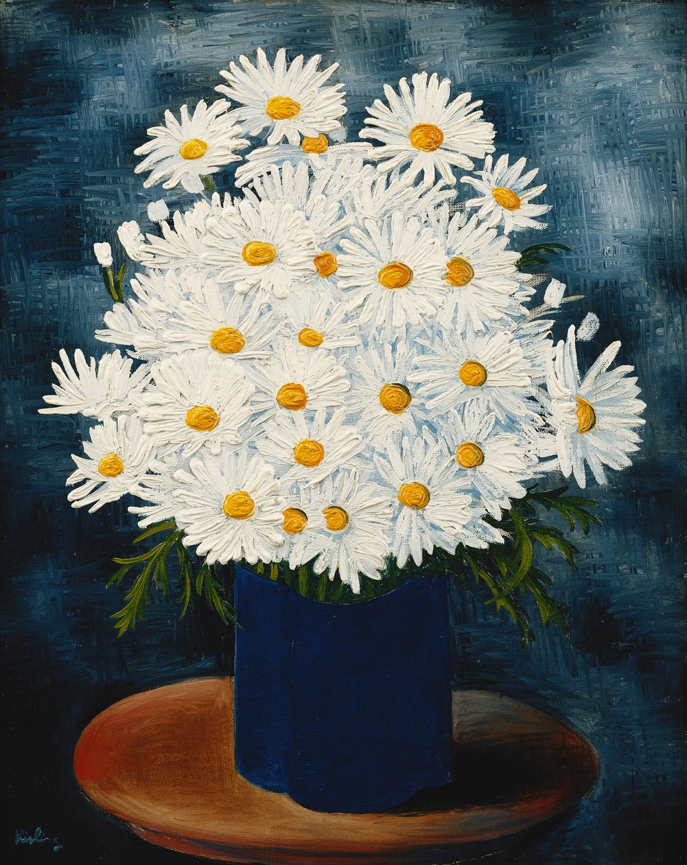 Bukett av tusenskönor; Bouquet de Marguerites av Moise Kisling