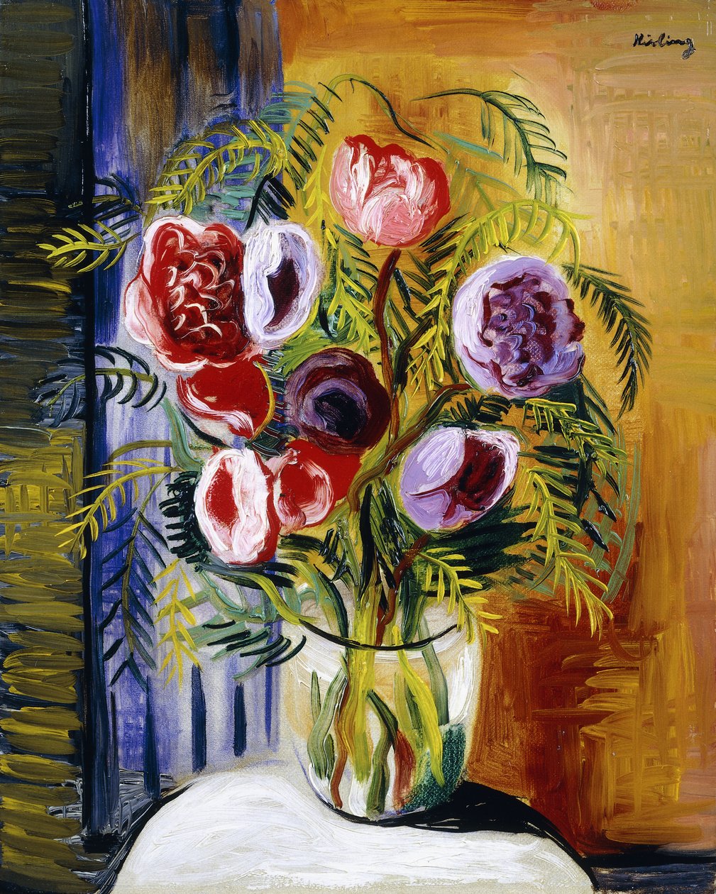 Blommor i en vas av Moise Kisling