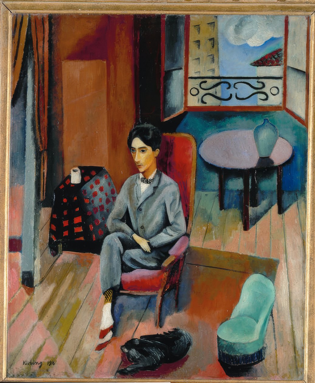 Porträtt av Jean Cocteau av Moise Kisling