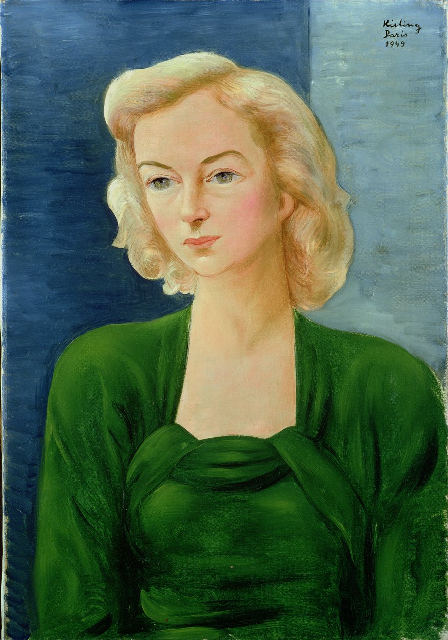 Porträtt av Madame Martin av Moise Kisling