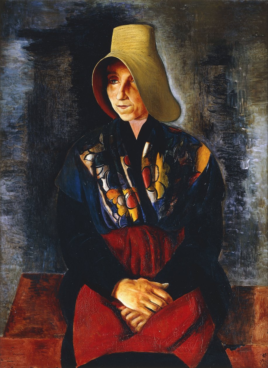 Porträtt av Renee Kislings mor; Portrait de la Mere de Renee Kisling av Moise Kisling