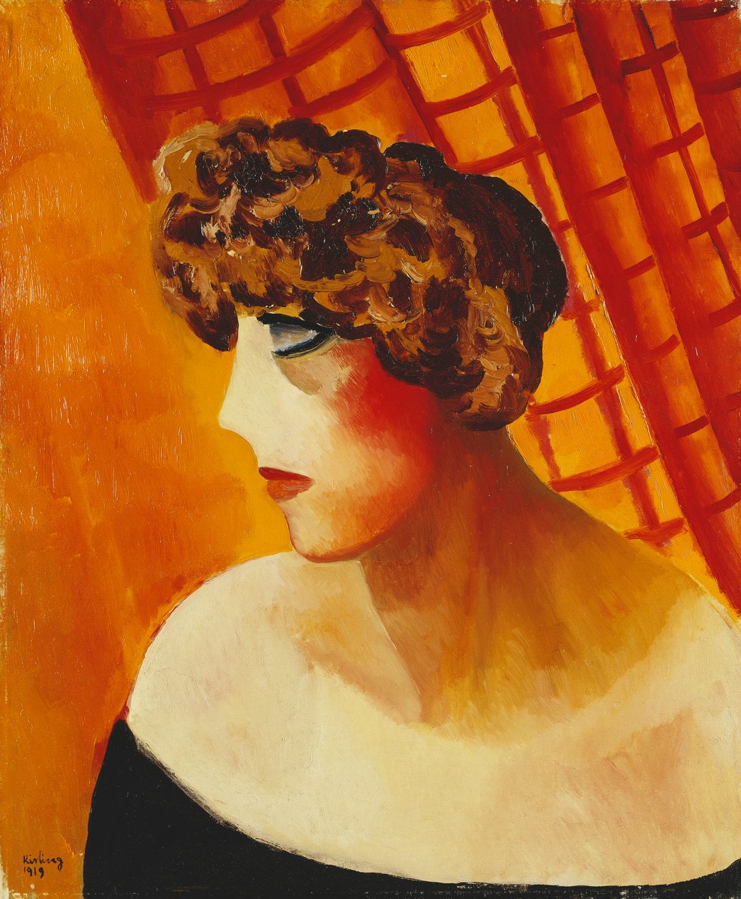 Profil med blå ögon; Profil aux Yeux Bleus av Moise Kisling