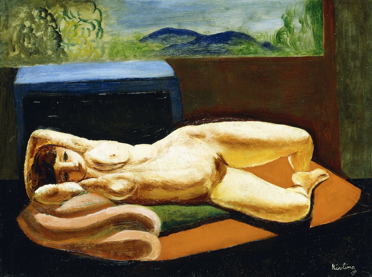 Liggande naken av Moise Kisling