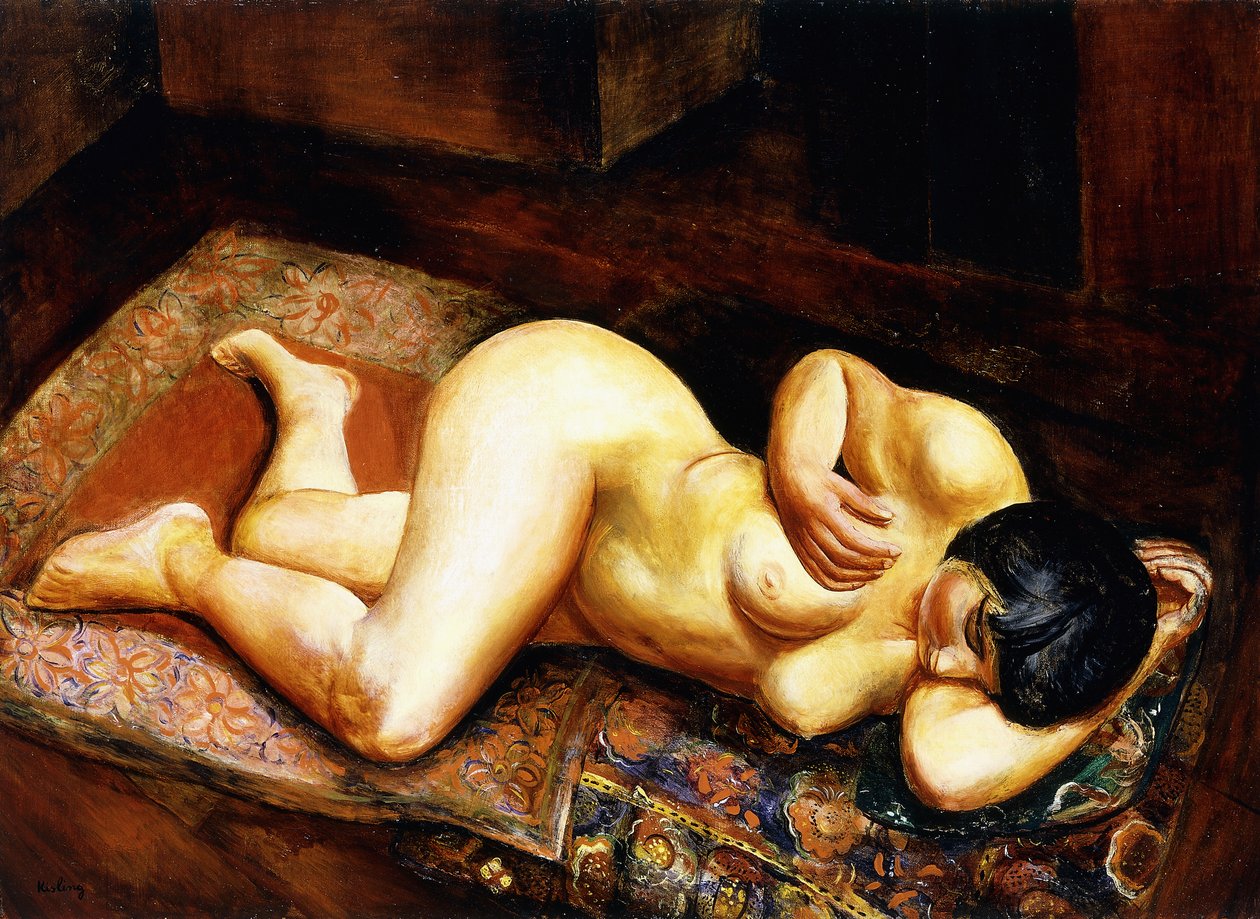 Liggande naken kvinna av Moise Kisling
