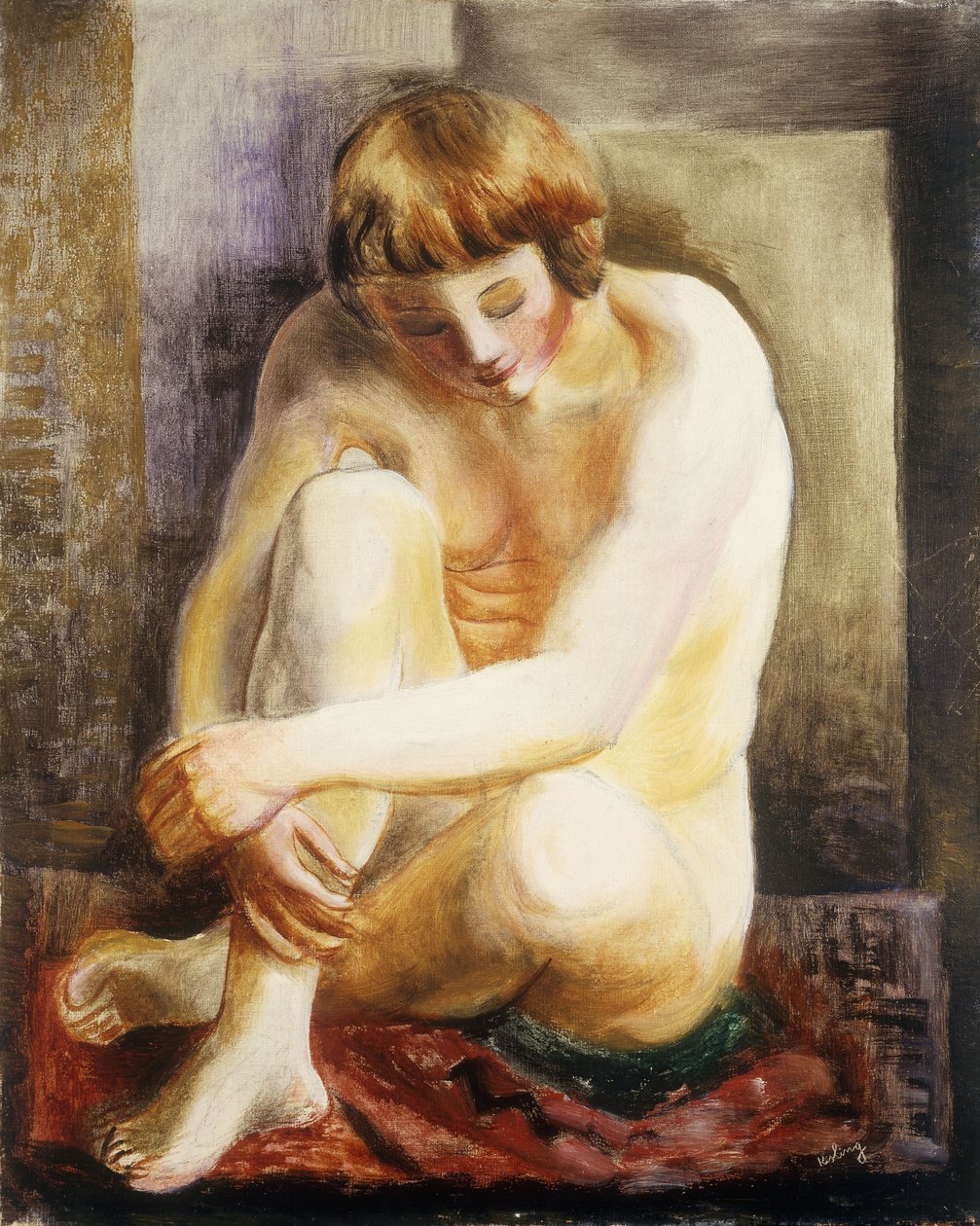 Sittande naken; Nu Assis av Moise Kisling