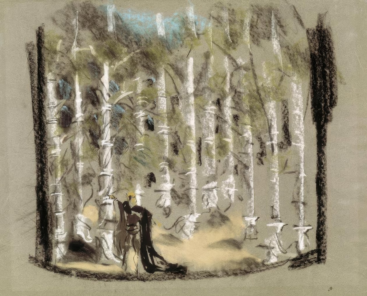 Scenografi: skogen av Molière