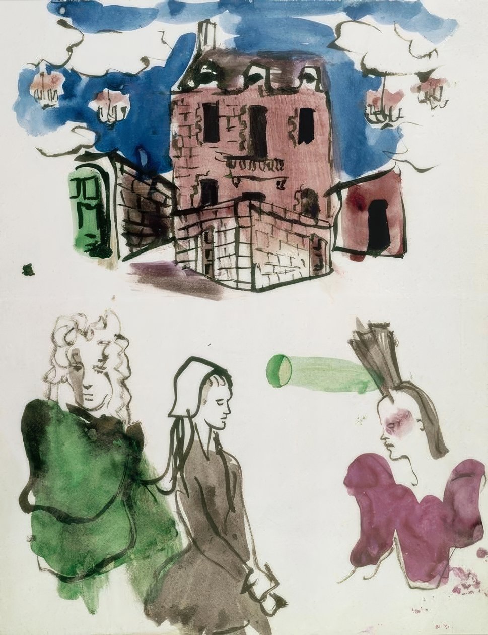 Scenografi och figurer av Molière