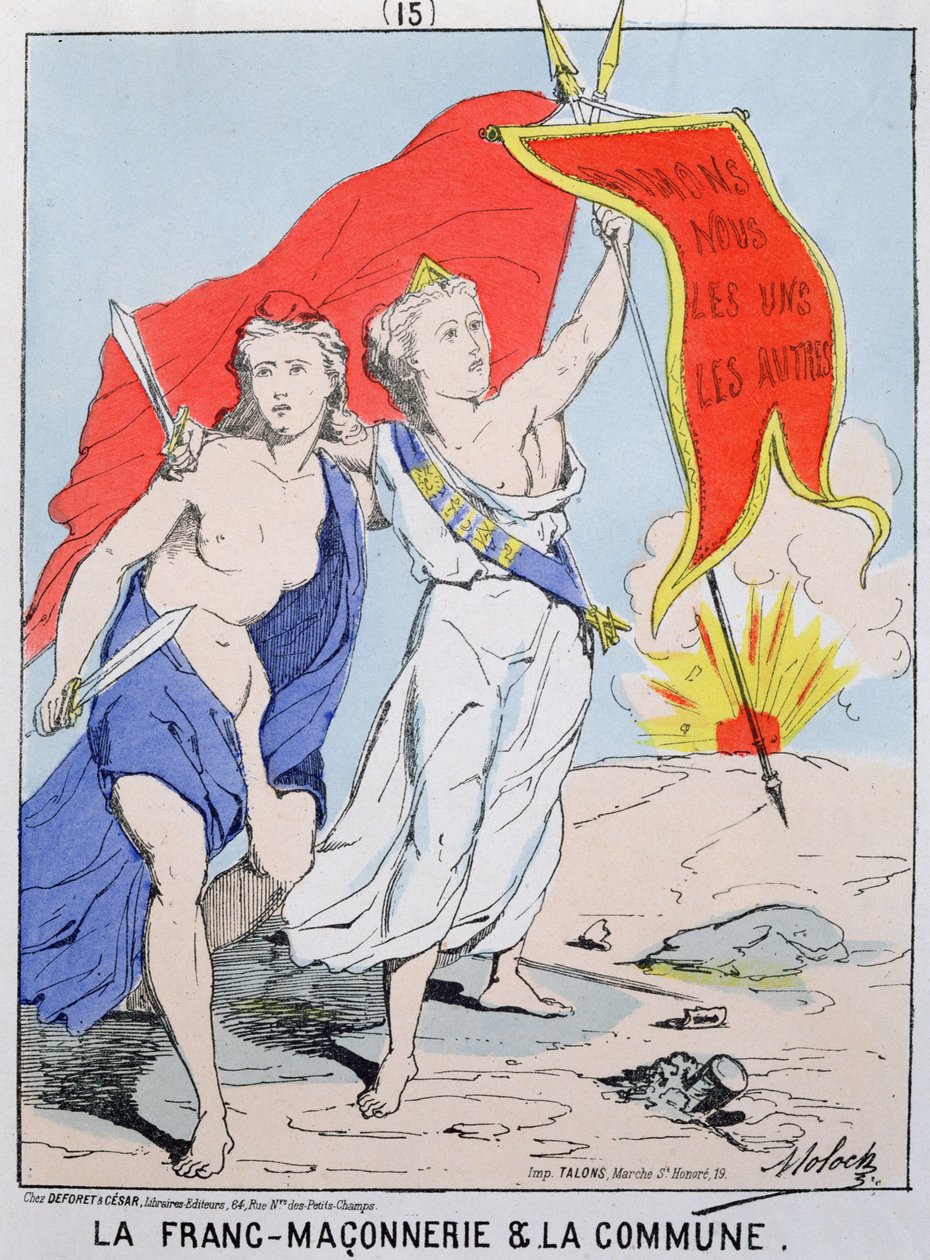 Allegori över frimureriet och Pariskommunen, 1871 av Moloch