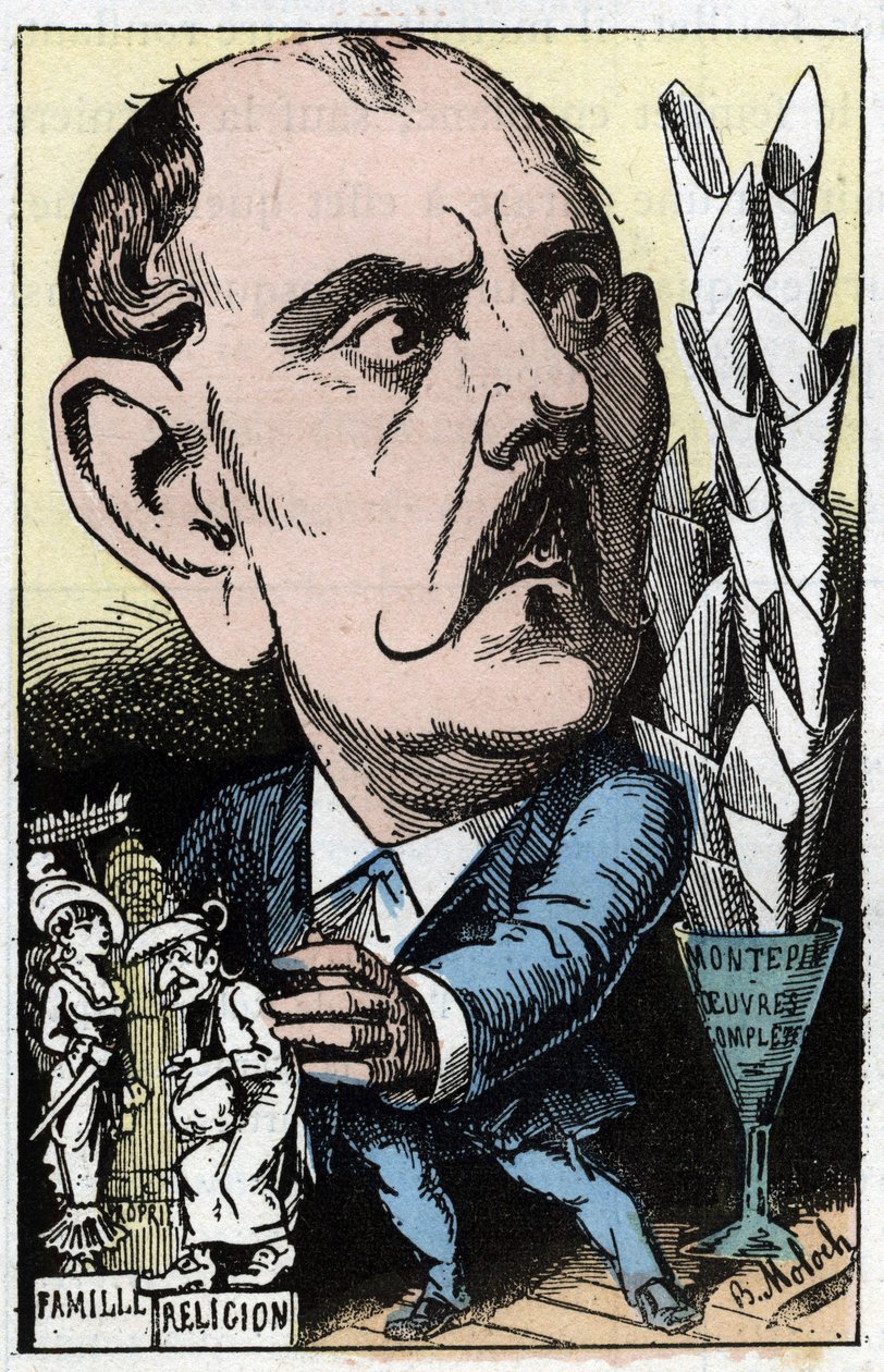 Porträtt av Xavier de Montepin (Xavier Henri Aymon Perrin, greve av Montepin) (1823-1902), fransk författare av Moloch