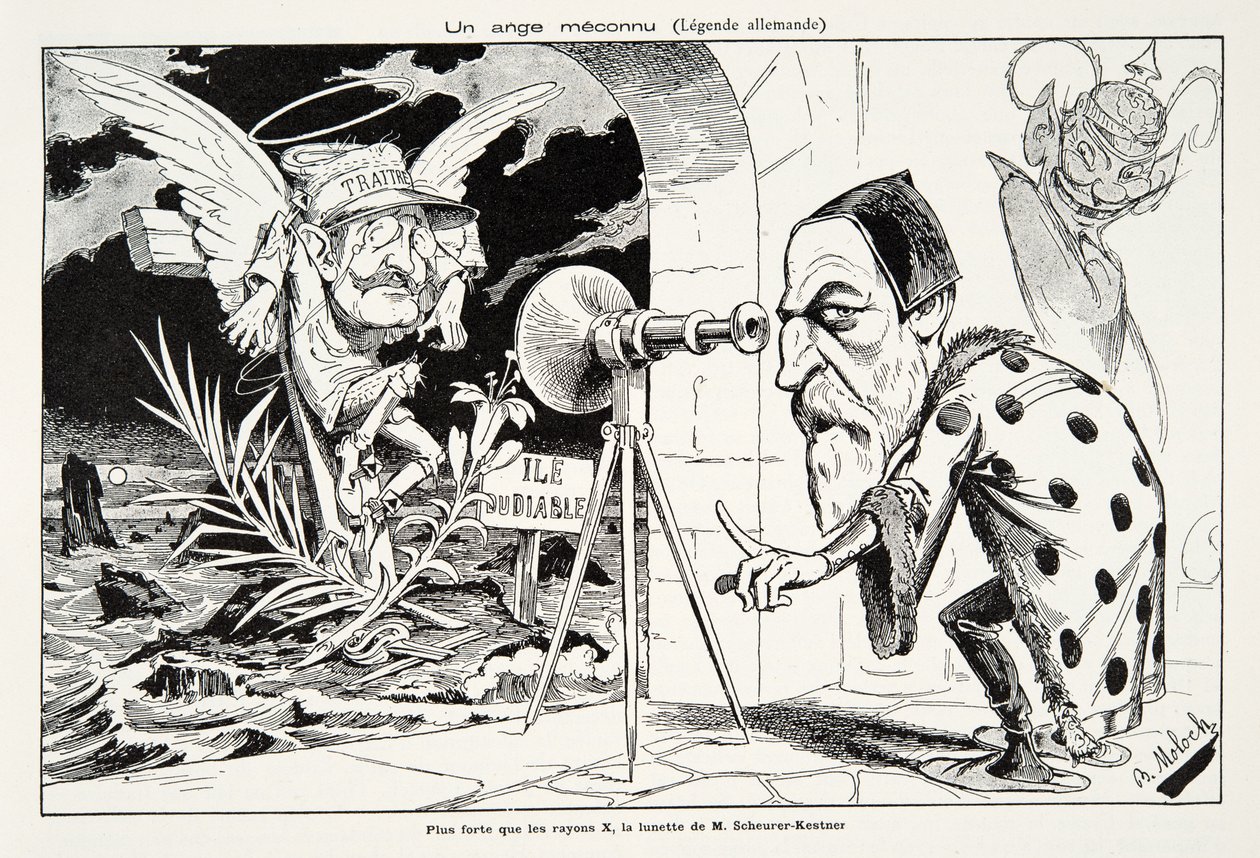 En okänd ängel (tysk legend), från History of the Third Republic, Vol. I, Politisk historia, utg. 1933 (litho) av Moloch
