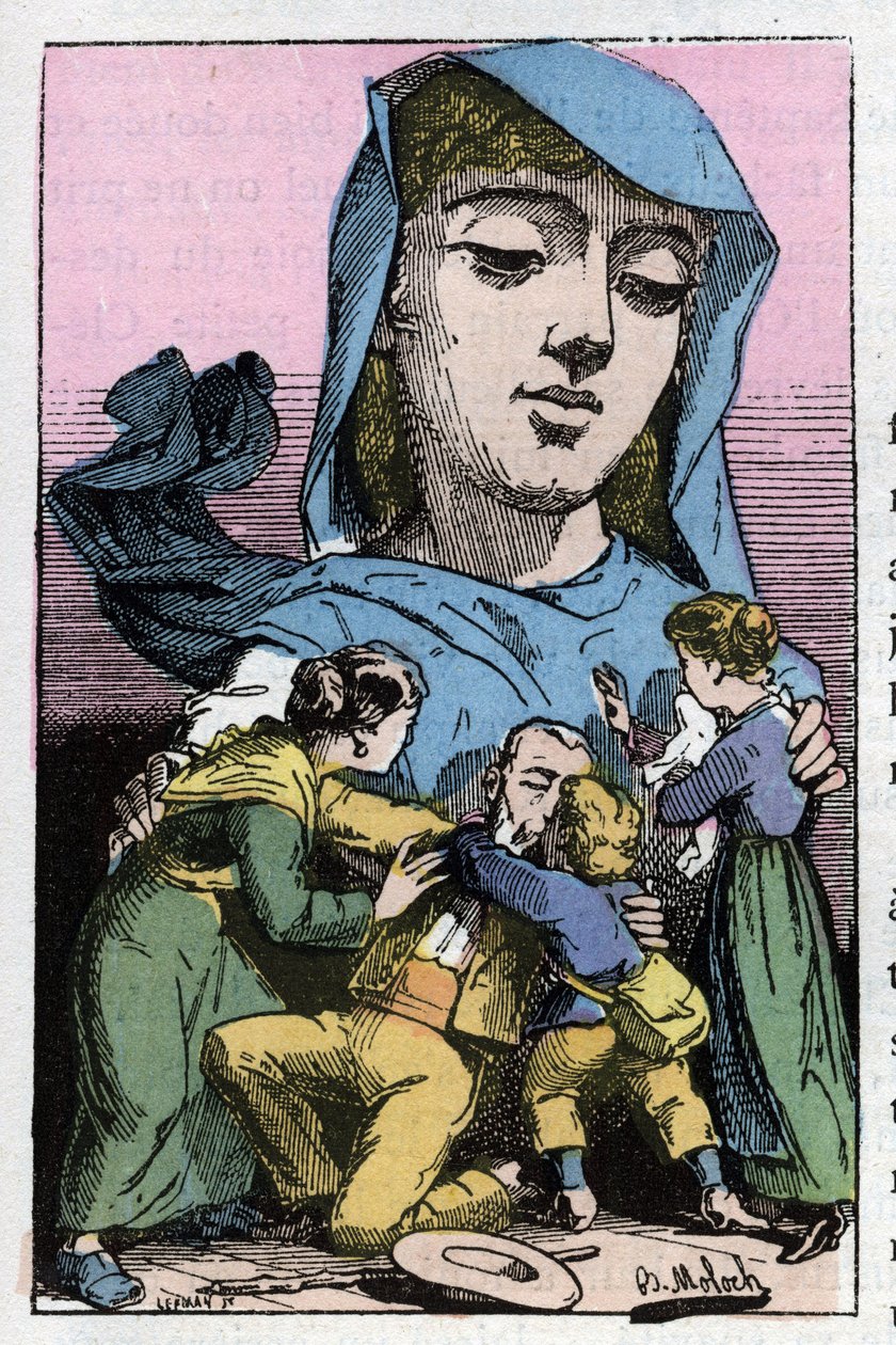 Allegori om Amnesty på 1800-talet i "" Le Trombinoscope"" av Touchatout, tecknad av B. Moloch från 1882 (1849-1909). Privat samling. av Moloch